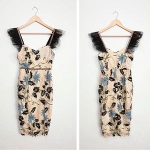 Cream Show Stopper Embroidered dress lulus